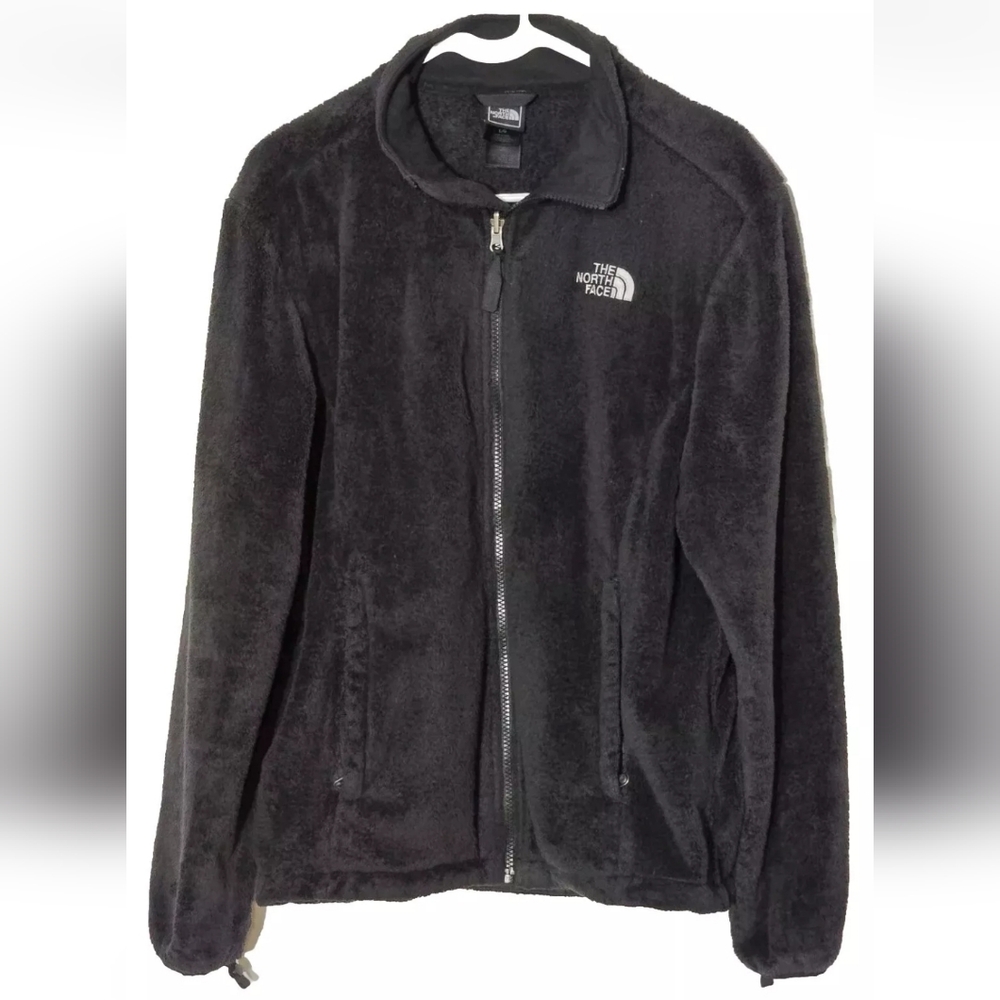 The North Face Osito Fuzzy Women's Light Black Jacket Size Large Polyester